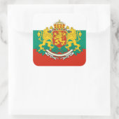 Bulgarian Flag & Coat of Arms, Flag of Bulgaria Vierkante Sticker (Tas)