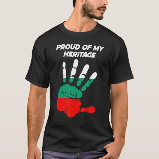 Bulgarian Flag Printed Palm T-shirt (Voorkant)