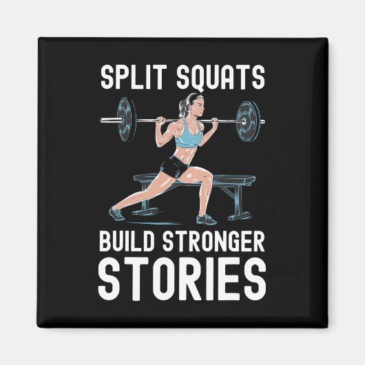 Bulgarian Squat Exercise Bodybuilding Fitness Work Magneet (Voorkant)