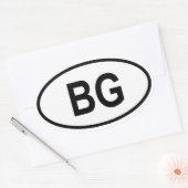 Bulgarije "BG" Ovale Sticker (Envelop)