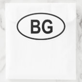 Bulgarije "BG" Ovale Sticker (Tas)