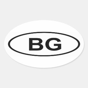 Bulgarije "BG" Ovale Sticker