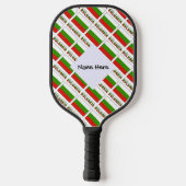 Bulgarije Bulgaarse vlag betegelde zwarte personal Pickleball Paddle (Achterkant)