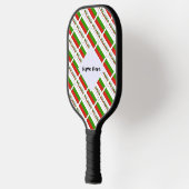 Bulgarije Bulgaarse vlag betegelde zwarte personal Pickleball Paddle (Links)