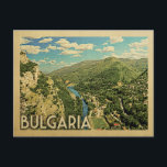 Bulgarije Duitsland Vintage Travel Briefkaart<br><div class="desc">Bulgarije Duitsland ontwerpt in Vintage Travel-stijl met een prachtig groot uitzicht van het land met bergen en rivieren.</div>