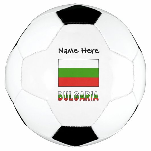 Bulgarije en Bulgarije vlag met Jouw naam Voetbal (Voorkant)
