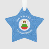 Bulgarije Engel Hanukkah Vlag Gepersonaliseerd  Ornament (voorkant)