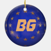 Bulgarije European Circle Kerstversiering Keramisch Ornament (Achterkant)