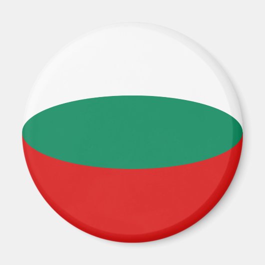 Bulgarije Fisheye Vlag Magneet (Voorkant)
