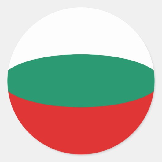 Bulgarije Fisheye Vlag Sticker (Voorkant)