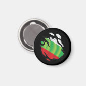 Bulgarije geripte vlag magneet (Voorkant / Achterkant)