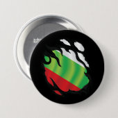 Bulgarije geripte vlag ronde button 7,6 cm (Voorkant /achterkant)
