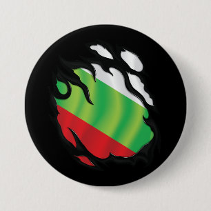 Bulgarije geripte vlag ronde button 7,6 cm