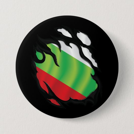 Bulgarije geripte vlag ronde button 7,6 cm (Voorkant)