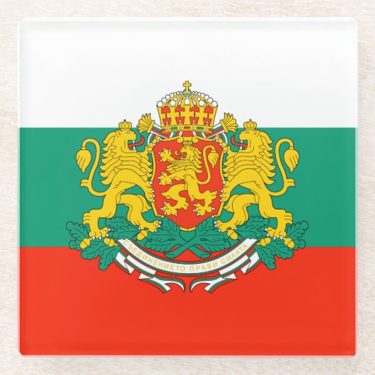 Bulgarije Glazen Onderzetter (Voorkant)