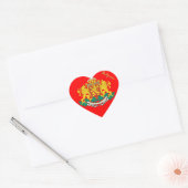 Bulgarije Hart Sticker, Patriottische Bulgaarse vl Hart Sticker (Envelop)