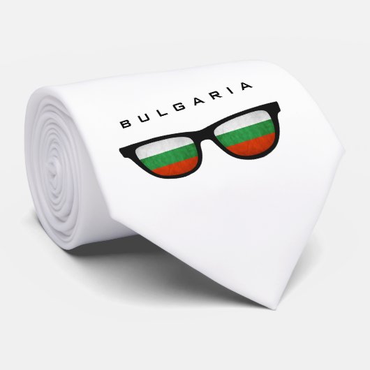 Bulgarije heeft aangepaste tekst en kleuren stropd stropdas (Opgerold)