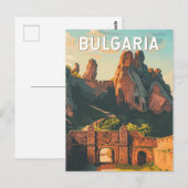 Bulgarije Illustratie Reizen Art Vintage Briefkaart (Voorkant / Achterkant)