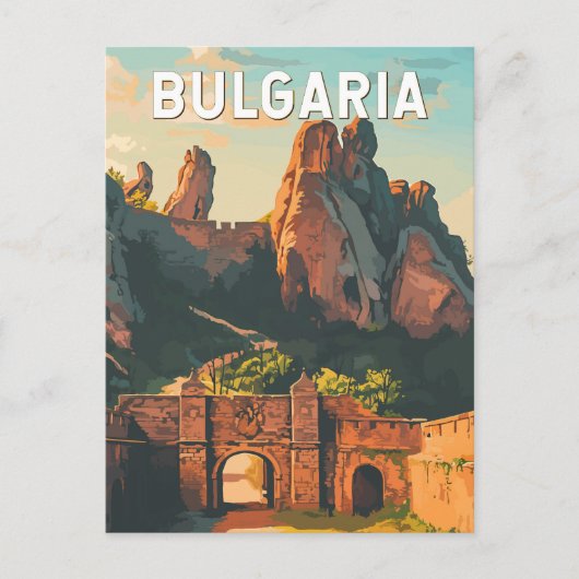 Bulgarije Illustratie Reizen Art Vintage Briefkaart (Voorkant)
