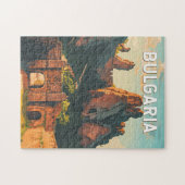 Bulgarije Illustratie Reizen Art Vintage Legpuzzel (Horizontaal)