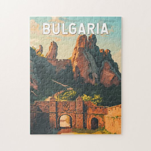 Bulgarije Illustratie Reizen Art Vintage Legpuzzel (Verticaal)