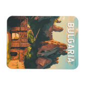 Bulgarije Illustratie Reizen Art Vintage Magneet (Horizontaal)