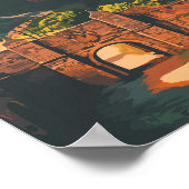 Bulgarije Illustratie Reizen Art Vintage Poster (Hoek)