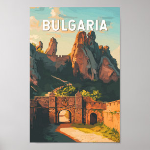 Bulgarije Illustratie Reizen Art Vintage Poster