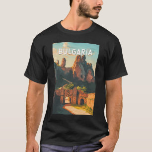 Bulgarije Illustratie Reizen Art Vintage T-shirt