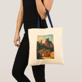 Bulgarije Illustratie Reizen Art Vintage Tote Bag (Voorkant (product))