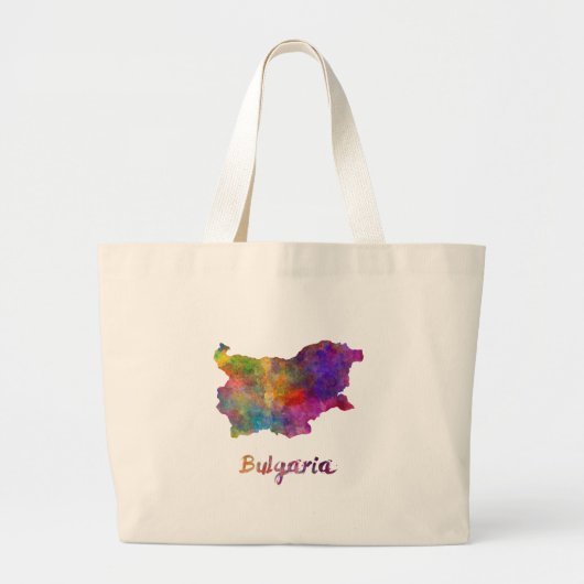 Bulgarije in waterverf grote tote bag (Voorkant)