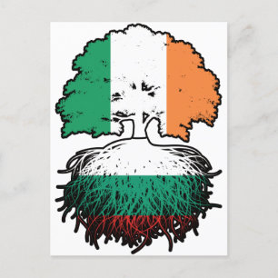 Bulgarije Irish Irish Tree Roots Flag Briefkaart