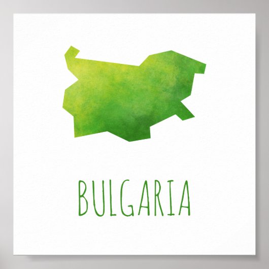 Bulgarije-kaart Poster (Voorkant)