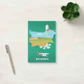 Bulgarije kaart reisdruk post-it® notes (Kantoor)