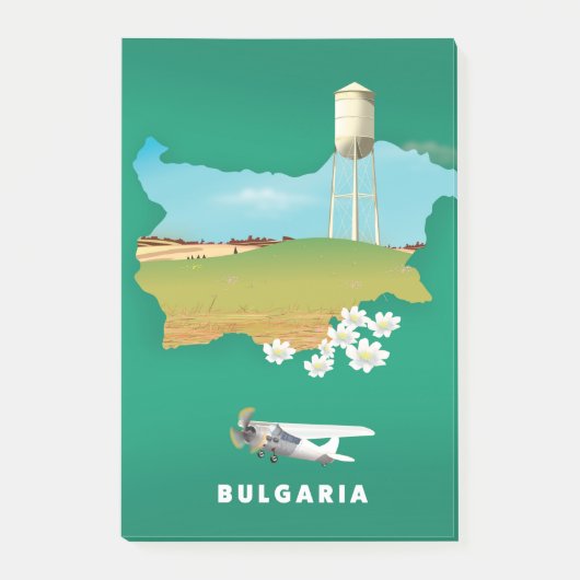 Bulgarije kaart reisdruk post-it® notes (Voorkant)