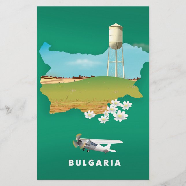 Bulgarije kaart reisprint (Voorkant)