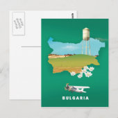 Bulgarije kaart reisprint (Voorkant / Achterkant)