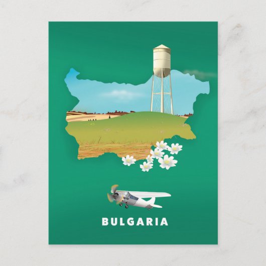 Bulgarije kaart reisprint (Voorkant)