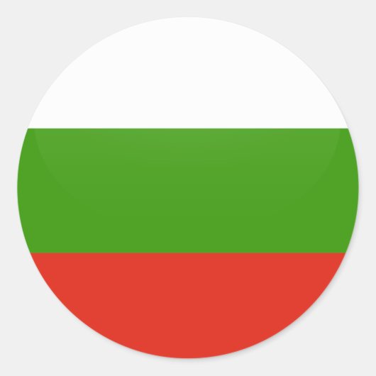 Bulgarije kwaliteit Vlag Cirkel Ronde Sticker (Voorkant)