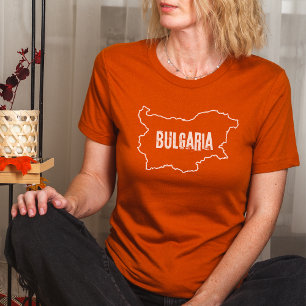 Bulgarije Landkaart Shirt Tekst Bulgaars overzicht