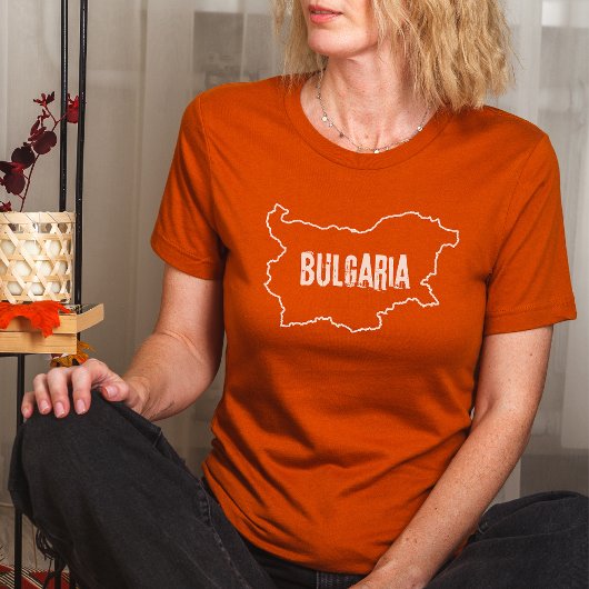 Bulgarije Landkaart Shirt Tekst Bulgaars overzicht