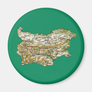Bulgarije Map Magnet