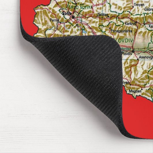 Bulgarije Map Mousepad Muismat (Hoek)