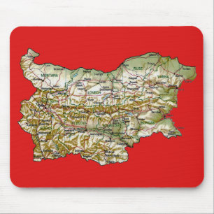 Bulgarije Map Mousepad Muismat