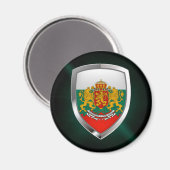 Bulgarije Metallic Embleem Magneet (Voorkant / Achterkant)
