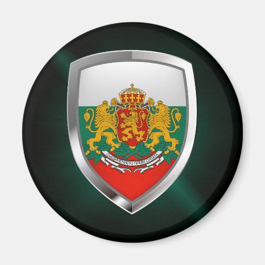 Bulgarije Metallic Embleem Magneet (Voorkant)