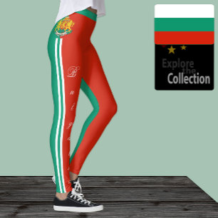 Bulgarije mode leggings, Bulgaarse vlag / sport Leggings