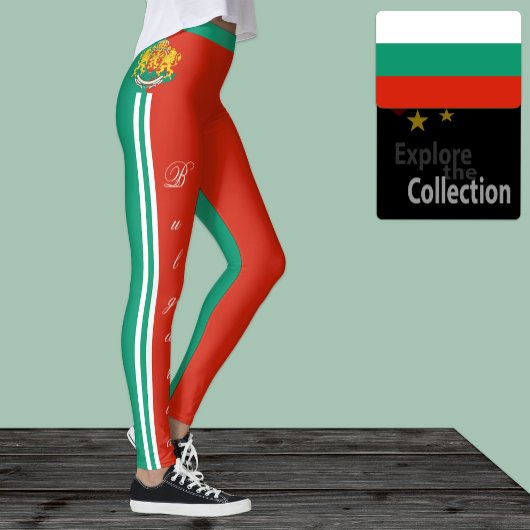 Bulgarije mode leggings, Bulgaarse vlag / sport Leggings