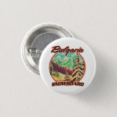 Bulgarije naar Snowboard Ronde Button 3,2 Cm (Voorkant /achterkant)