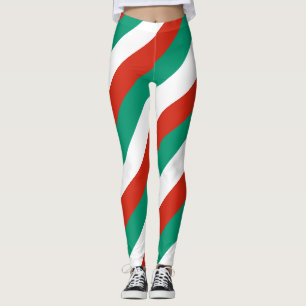 Bulgarije Nationale vlag Kleuren Diagonaal gestree Leggings
